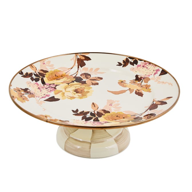 Wild Rose White Small Pedestal Platter image number 3