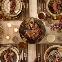 Wild Rose Brown Small Pedestal Platter