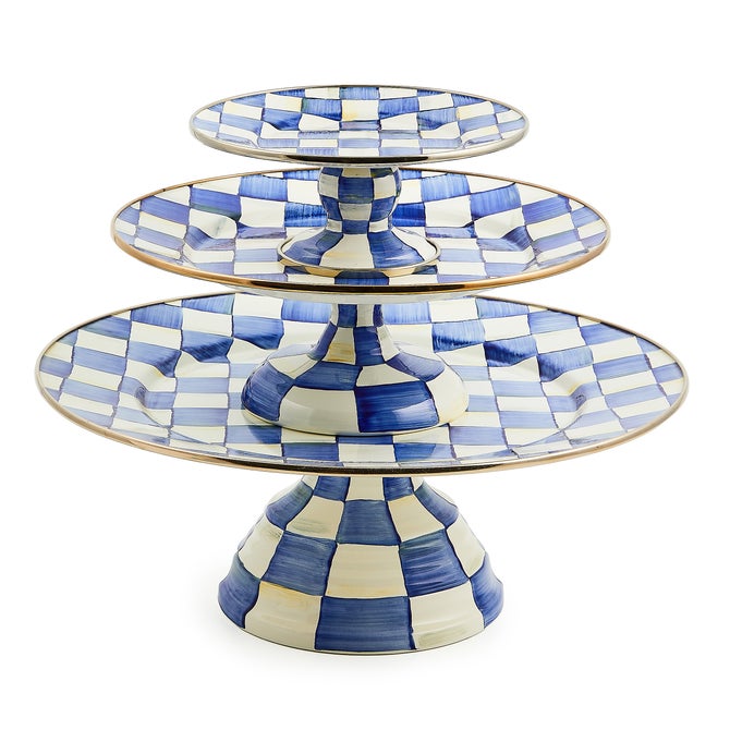 Royal Check Small Pedestal Platter image number 2