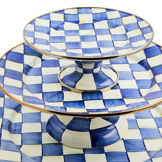 Royal Check Small Pedestal Platter image number 3
