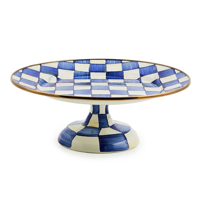 Royal Check Small Pedestal Platter image number 0