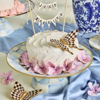 Sky Check Small Pedestal Platter
