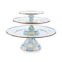 Sky Check Small Pedestal Platter