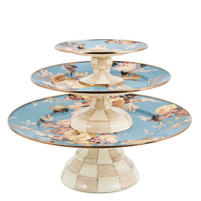 Wild Rose Slate Small Pedestal Platter image number 2