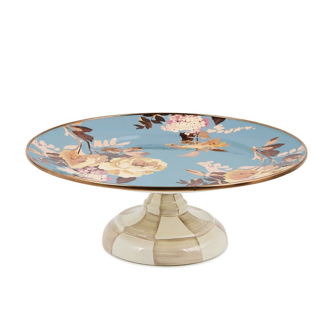 Wild Rose Slate Small Pedestal Platter image number 0