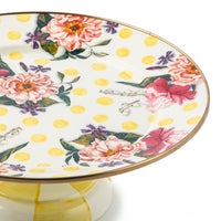 Wildflowers Yellow Small Pedestal Platter