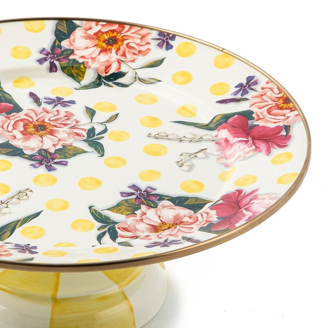 Wildflowers Yellow Small Pedestal Platter image number 2