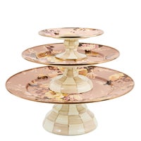 Wild Rose Mauve Small Pedestal Platter