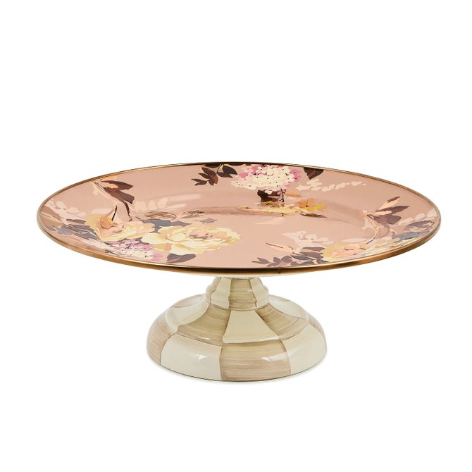 Wild Rose Mauve Small Pedestal Platter image number 0