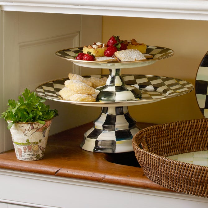 Courtly Check Small Pedestal Platter image number 12