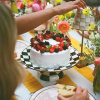 Courtly Check Small Pedestal Platter