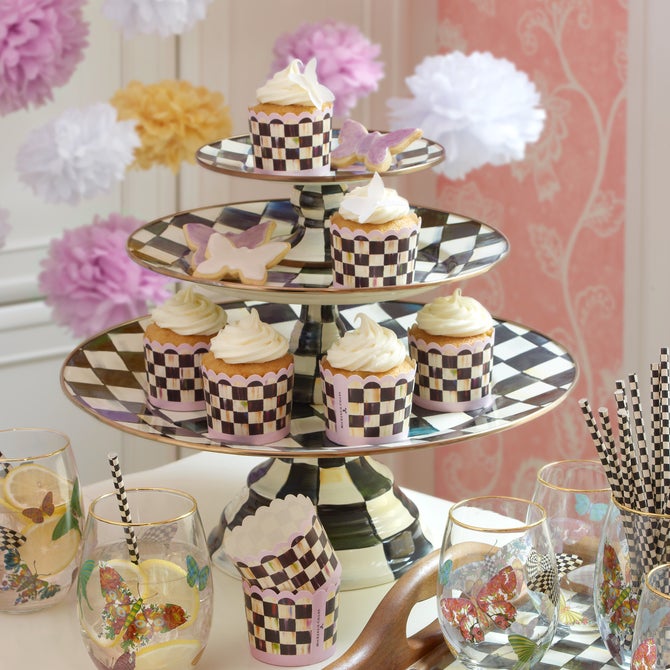 Courtly Check Small Pedestal Platter image number 11