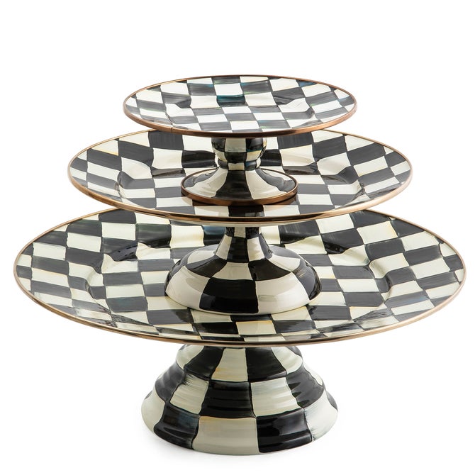 Courtly Check Small Pedestal Platter image number 4