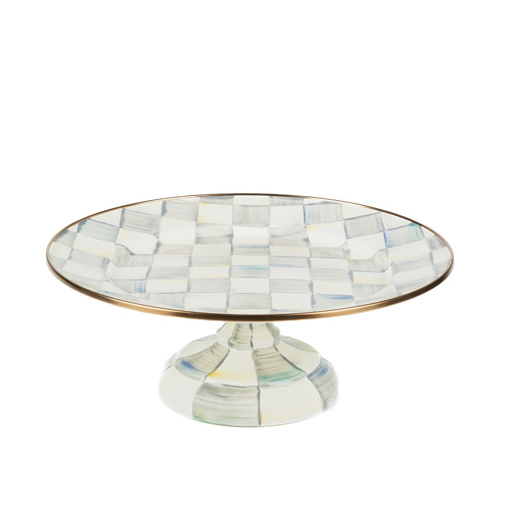 Check Pedestal Platter - Sterling Check, Small mackenzie-childs Panama imagen 1