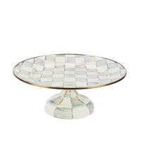 Sterling Check Small Pedestal Platter