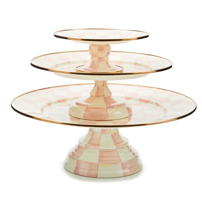 Rosy Check Small Pedestal Platter image number 1
