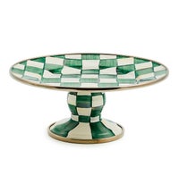 Emerald Check Mini Pedestal Platter