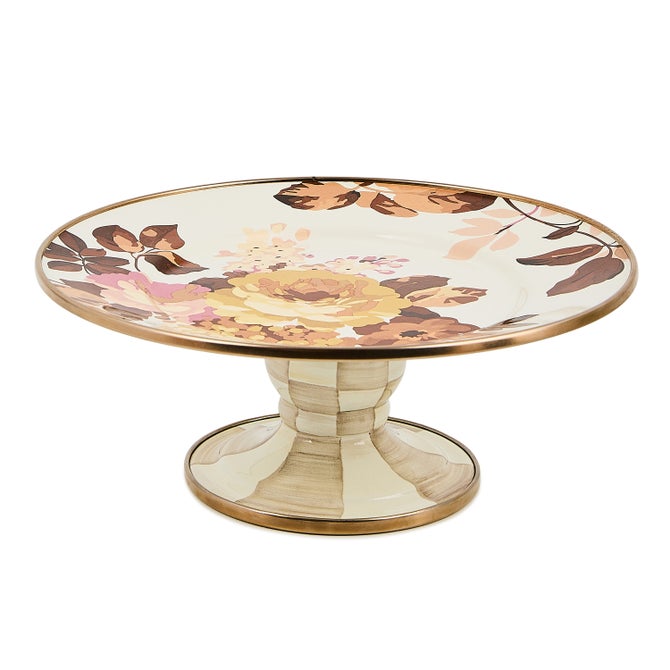 Wild Rose White Mini Pedestal Platter image number 0
