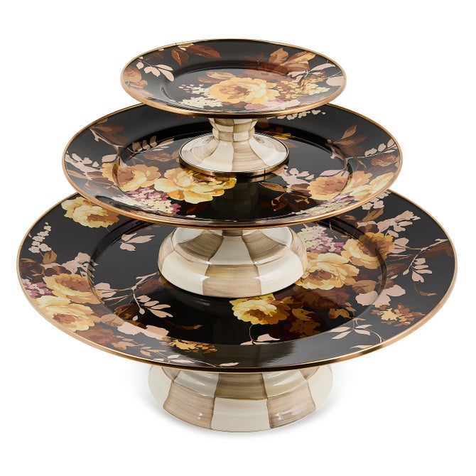 Wild Rose Brown Mini Pedestal Platter image number 2
