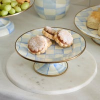 Sky Check Mini Pedestal Platter