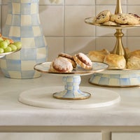 Sky Check Mini Pedestal Platter