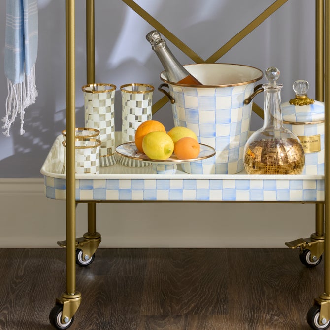 Sky Check Mini Pedestal Platter image number 6