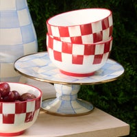 Sky Check Mini Pedestal Platter
