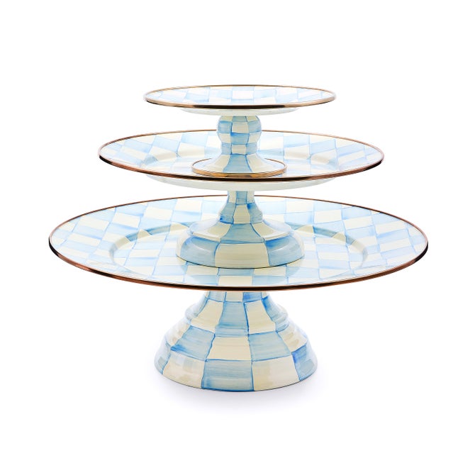 Sky Check Mini Pedestal Platter image number 2