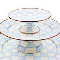 Sky Check Mini Pedestal Platter