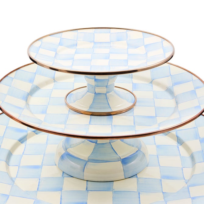 Sky Check Mini Pedestal Platter image number 3