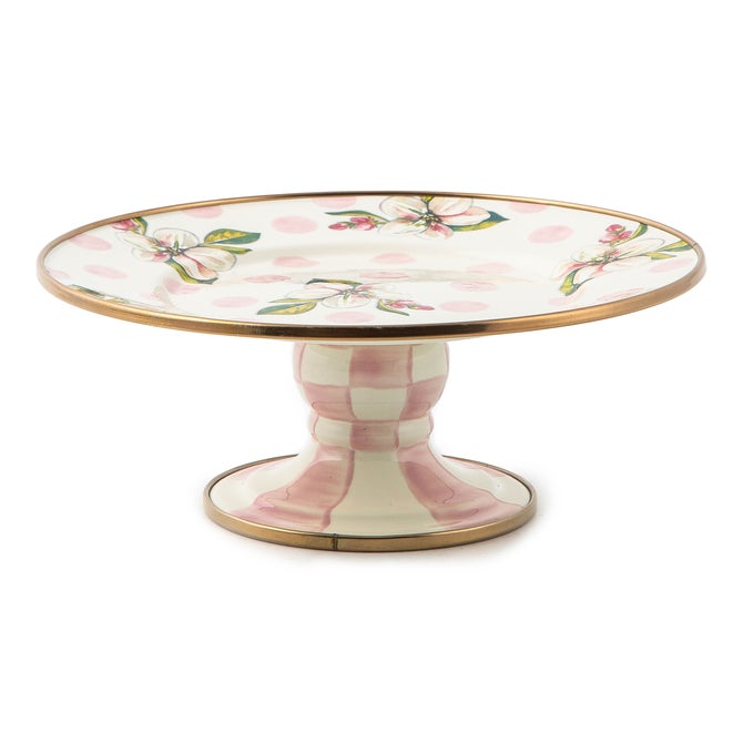 Wildflowers Pink Mini Pedestal Platter image number 0