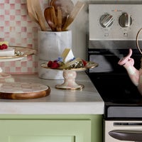 Wildflowers Pink Mini Pedestal Platter
