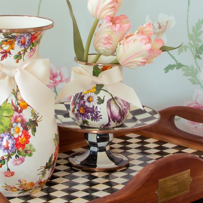 Courtly Check Mini Pedestal Platter image number 13