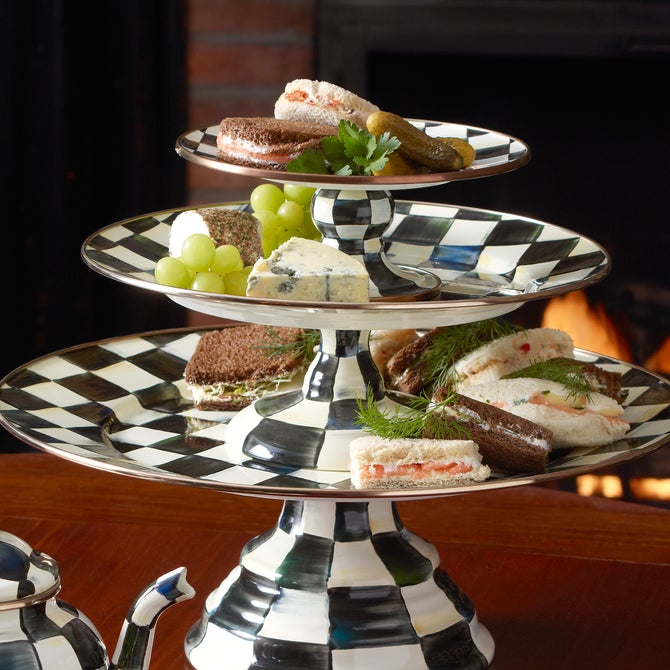 Courtly Check Mini Pedestal Platter image number 15