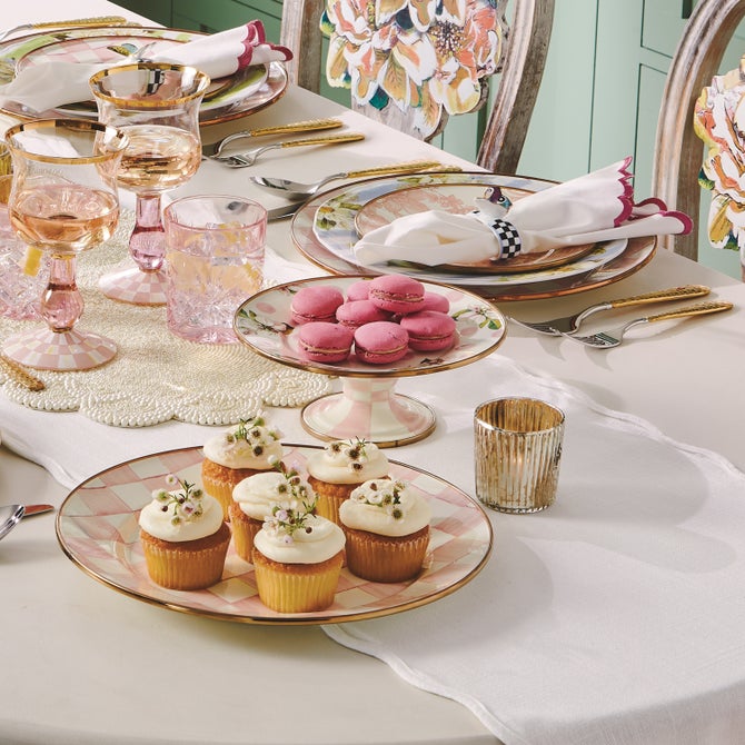 Rosy Check Mini Pedestal Platter image number 1