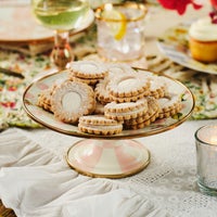 Rosy Check Mini Pedestal Platter