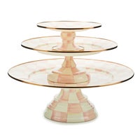 Rosy Check Mini Pedestal Platter