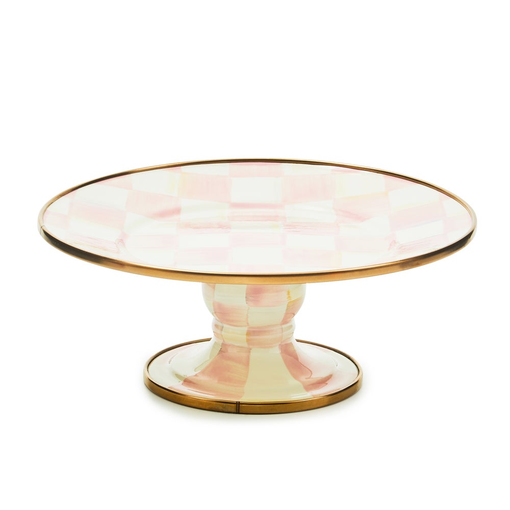 Check Pedestal Platter - Rosy Check, Mini mackenzie-childs Panama imagen 1