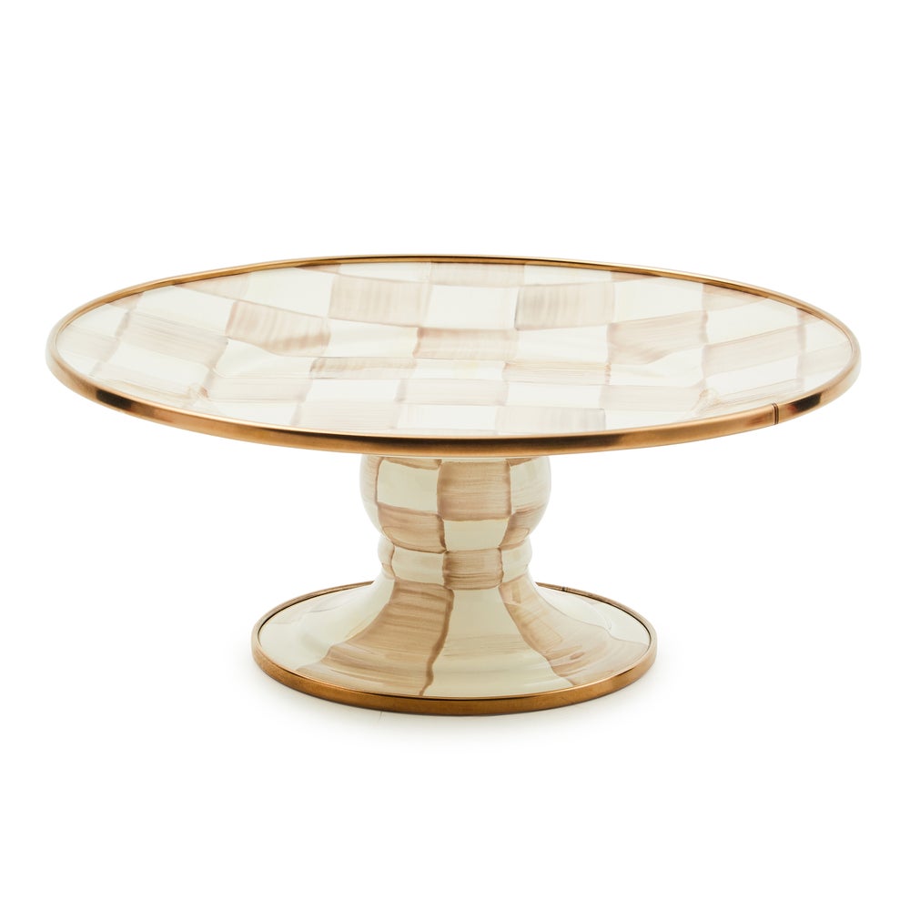 Check Pedestal Platter - Mocha Check, Mini mackenzie-childs Panama imagen 1