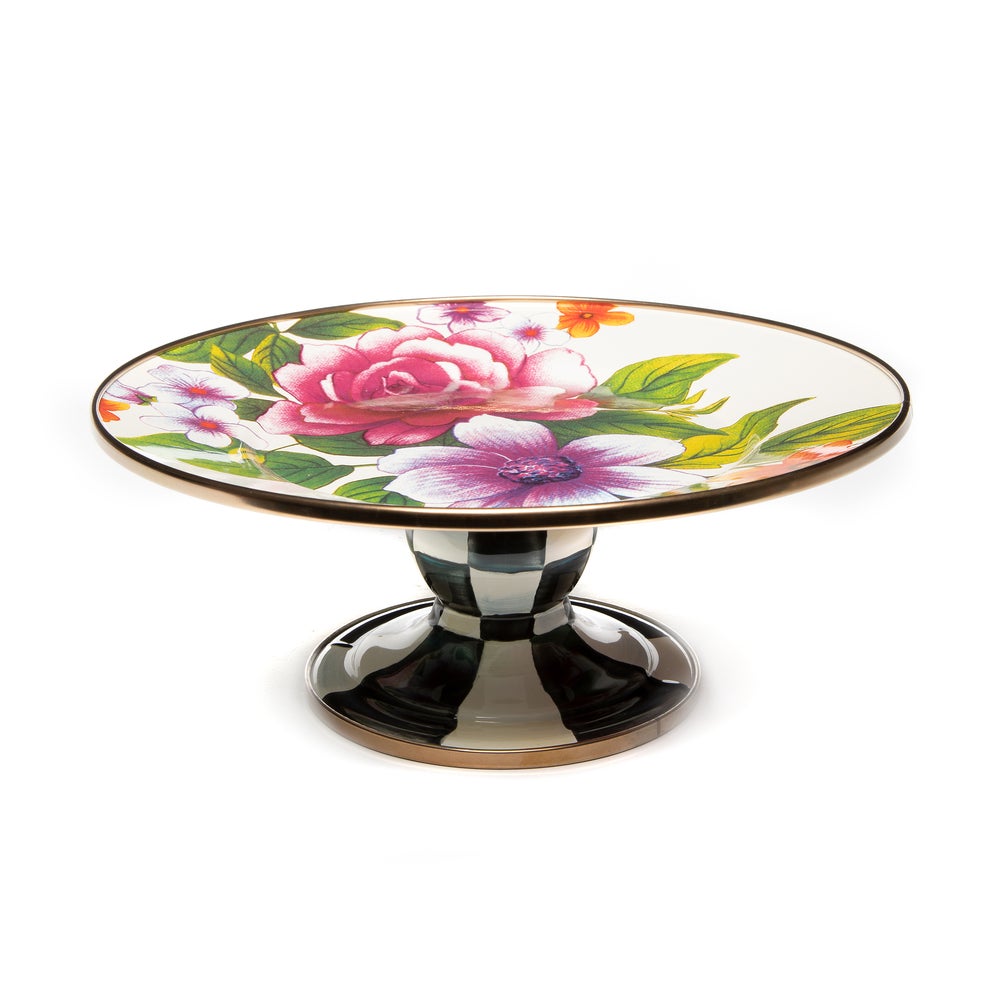 Floral Pedestal Platter - White Flower Market, Mini mackenzie-childs Panama imagen 1