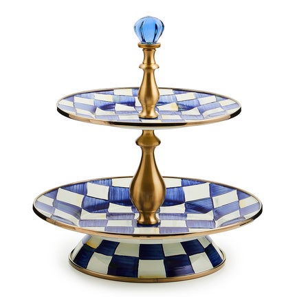 Royal Check Two Tier Sweet Stand