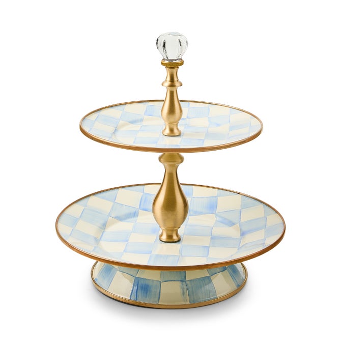 Sky Check Two Tier Sweet Stand image number 0