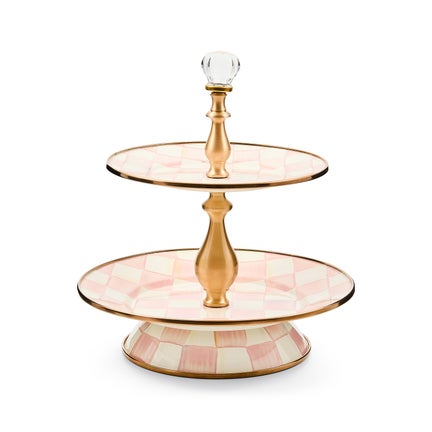 Rosy Check Two Tier Sweet Stand