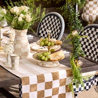 Mocha Check Two Tier Sweet Stand