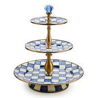 Royal Check Three Tier Sweet Stand