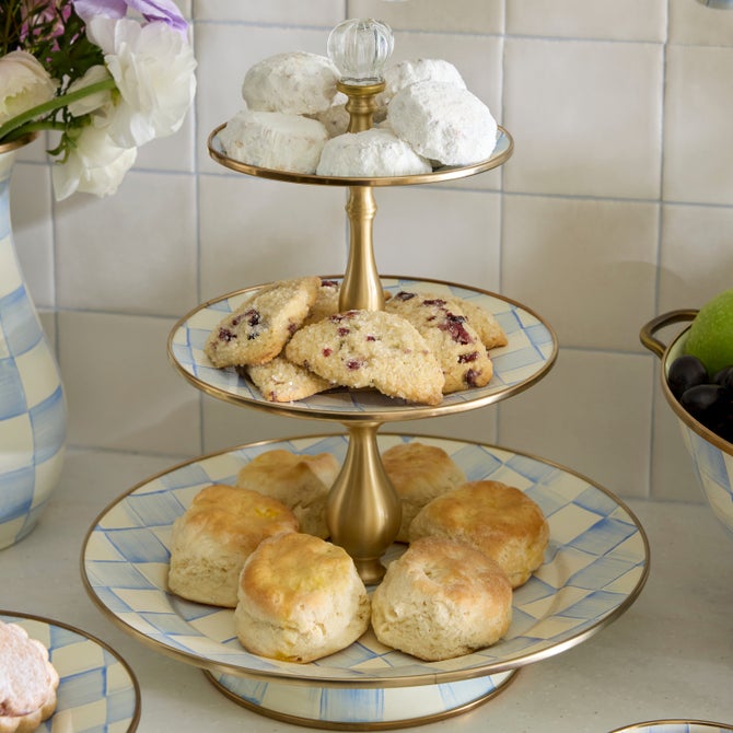 Sky Check Three Tier Sweet Stand image number 1
