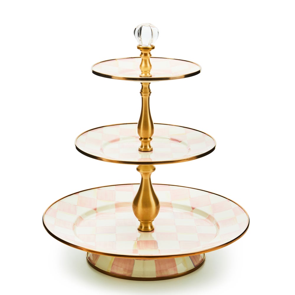 Enamel Sweet Stand - Rosy Check, Three Tier mackenzie-childs Panama imagen 1