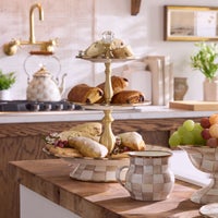 Mocha Check Three Tier Sweet Stand