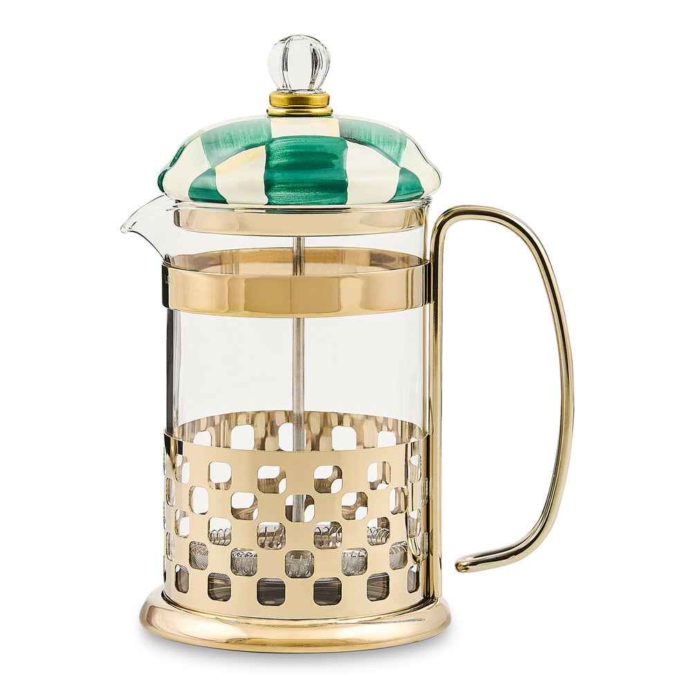 Courtly Check French Press - Emerald Check mackenzie-childs Panama imagen 1