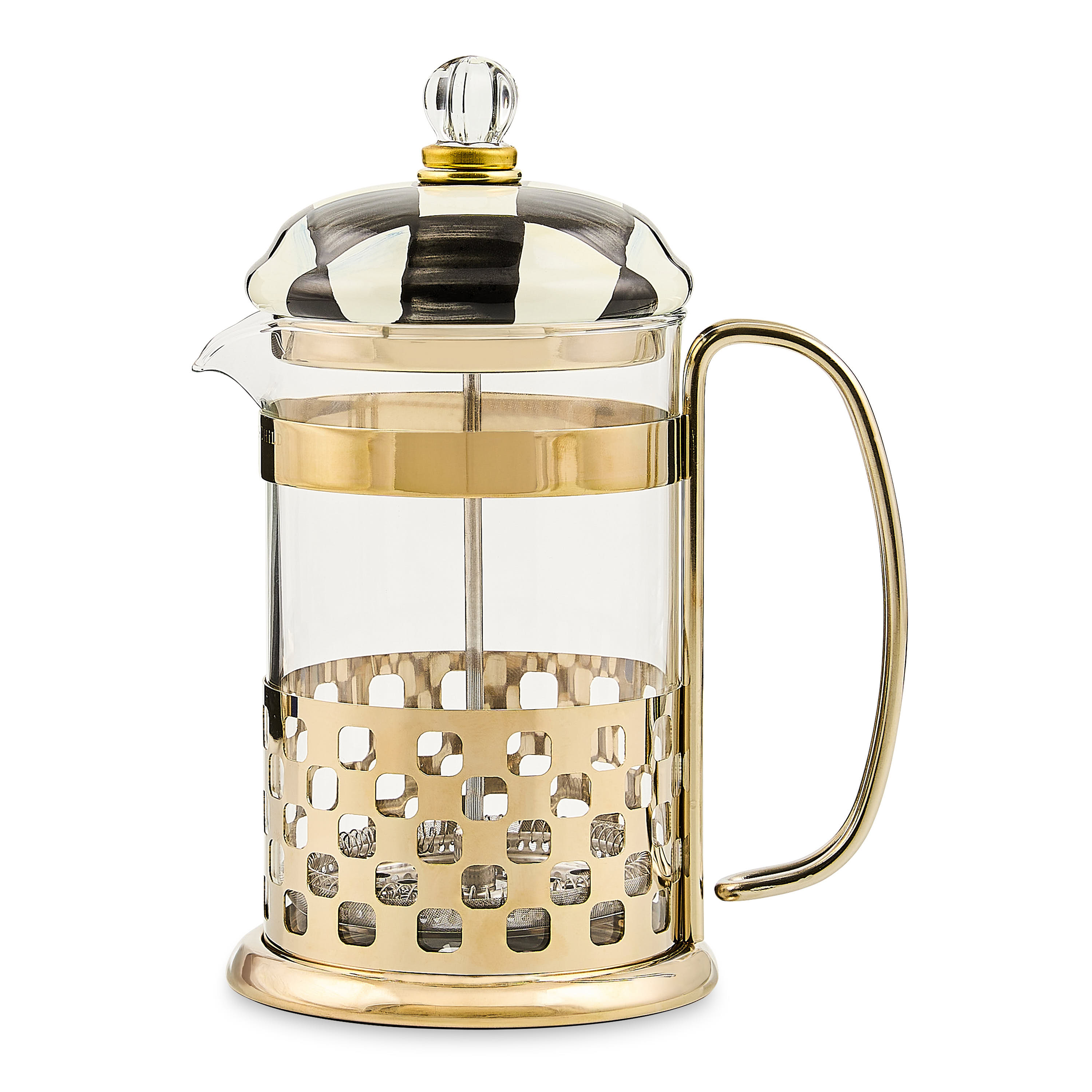 Green Courtly Check French Press